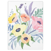 春フラワーブーケ | かわいらしフローラ水色 クリップボード (裏面)