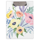春フラワーブーケ | かわいらしフローラ水色 クリップボード (正面)