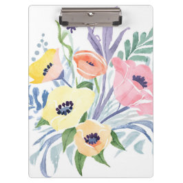 春フラワーブーケ | かわいらしフローラ水色 クリップボード