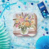 春フラワーブーケ | フローラかわいらしカード ペーパープレート (パーティー)