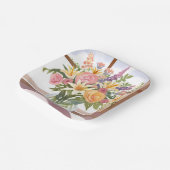 春フラワーブーケ | フローラかわいらしカード ペーパープレート (傾斜あり)