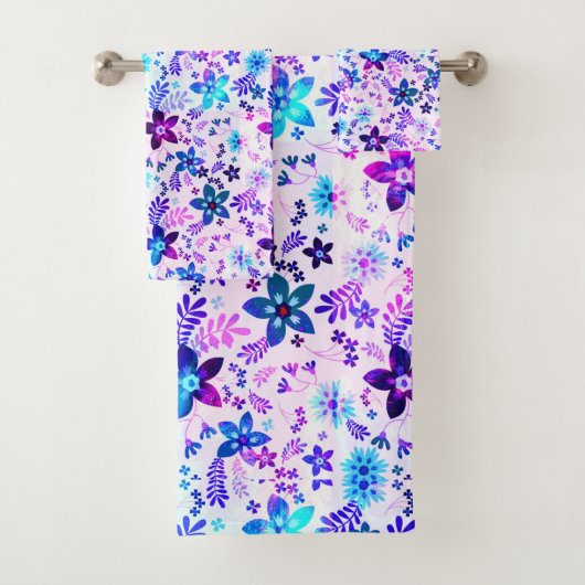 春フラワーブーケ – Edelweiss Flower Geometric バスタオルセット (インサイチュ)