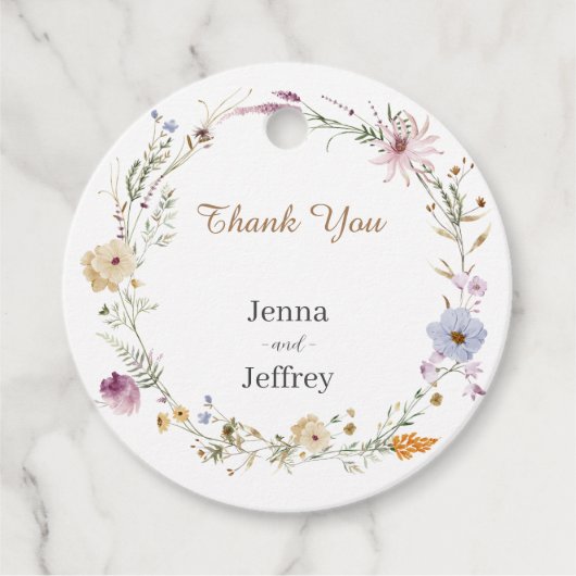 春フラワーボー結婚ホーありがとう フェイバータグ (正面)