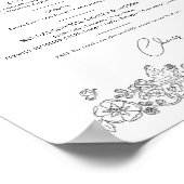 春フラワーライン結婚アートのドリンクバーメニュー ポスター (角)