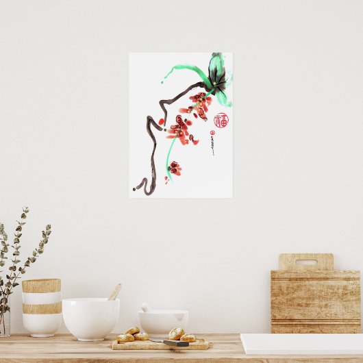 春フラワー秋 ポスター (キッチン)