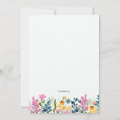 春フラワー縁ど招待状 招待状 (裏面)