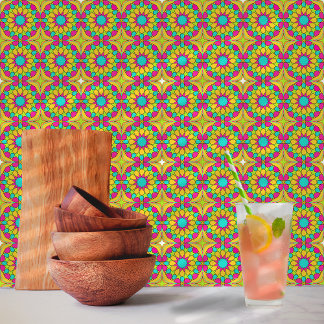 春フリングモロッコモザイクパターン タイル