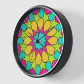 春フリングモロッコモザイク 壁時計 (傾斜)