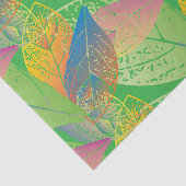 春フレッシュグリーン葉のパターン 薄葉紙 (詳細)