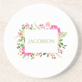 春フレーム：カスタムサンドストーンコースター コースター