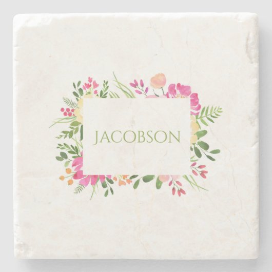 春フレーム – カスタムストーンコースター ストーンコースター (正面)