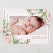 春フローラの写真の誕生発表 案内状 (正面/裏面)