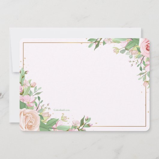 春フローラの写真の誕生発表 案内状 (裏面)