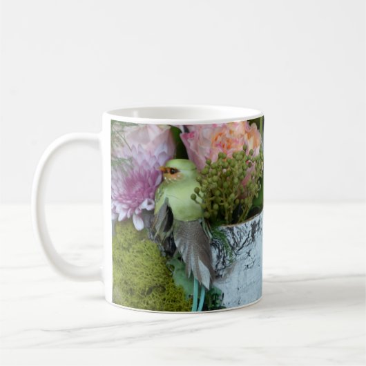 春フローラの花束 コーヒーマグカップ (左)