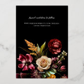 春フローラの豊かさ写真の保存日付 箔招待状 (裏面)