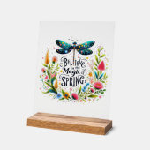 春フローラの魔法 アクリルサイン (傾斜)