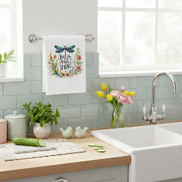 春フローラの魔法 キッチンタオル