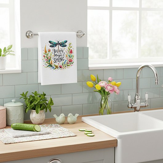 春フローラの魔法 キッチンタオル