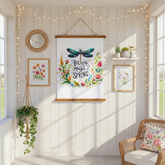 春フローラの魔法 吊り下げ型タペストリー