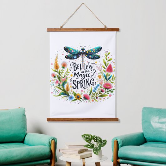 春フローラの魔法 吊り下げ型タペストリー (リビング)
