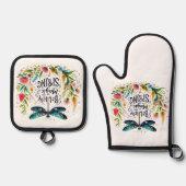 春フローラの魔法 鍋つかみ&鍋敷きセット (正面)