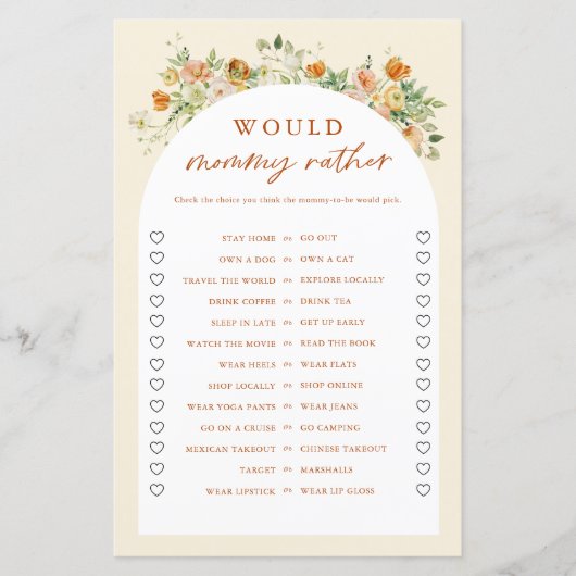 春フローラはママではなく赤ちゃんシャワーゲーム (正面)