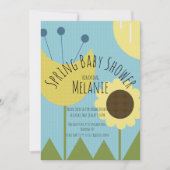 春フローラひまわり赤ちゃんシャワー 招待状 (正面)