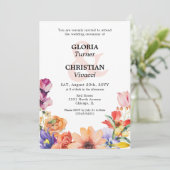 春フローラアンパサンドQRコー結婚ド 招待状 (スタンド正面)