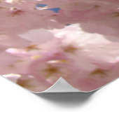 春フローラアートのポスターピンクの木の花 ポスター (角)