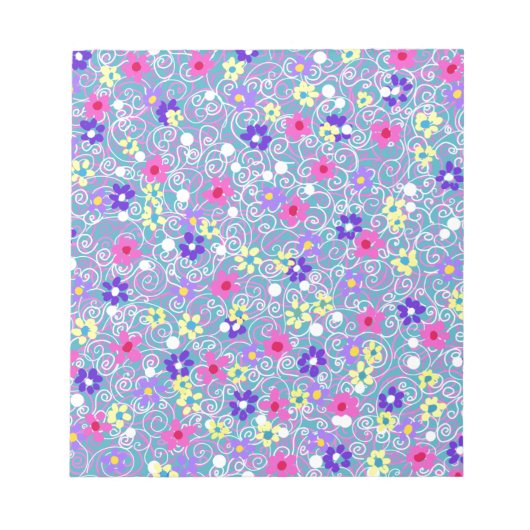 春フローラアート ノートパッド (正面)