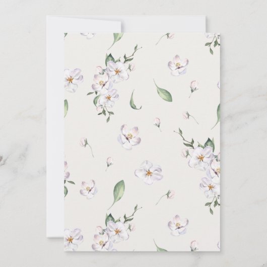 春フローラウォーターカラーイースターディナー招待状 招待状 (裏面)