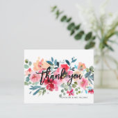 春フローラウォーターカラーブーケサンキューカード セーブザデート (スタンド正面)