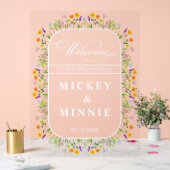 春フローラエレガントウェディングウェルカム アクリルサイン (ウェディング)