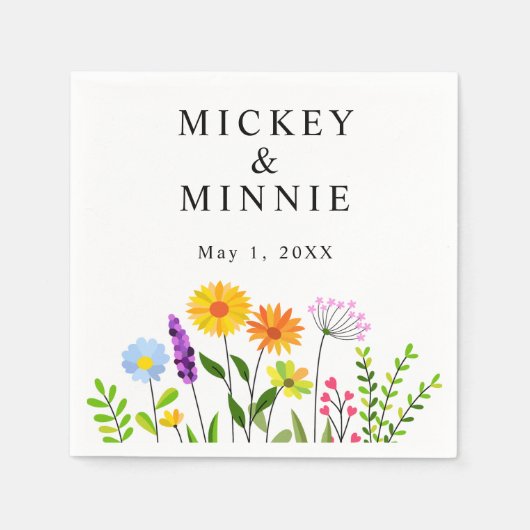 春フローラエレガントウェディング スタンダードカクテルナプキン (正面)