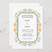 春フローラエレガントウェディング 招待状 (正面/裏面)