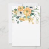 春フローラオレンジ&ホワイトアネモン誕生日 招待状 (裏面)