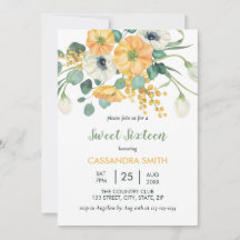 春フローラオレンジ&ホワイトアネモン誕生日