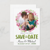 春フローラカスタムリース写真の保存日付 (正面/裏面)