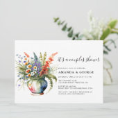 春フローラカップルのシャワーパーティの招待状 招待状 (スタンド正面)