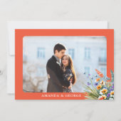 春フローラカップルのシャワーパーティの招待状 招待状 (裏面)