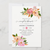 春フローラカップルのシャワー 招待状 (正面)