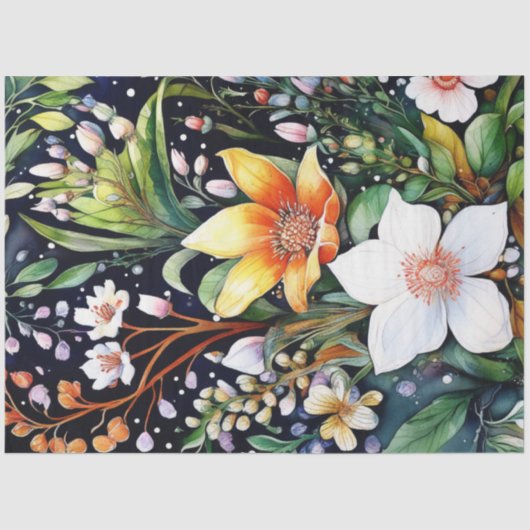 春フローラカラフルティッシュペーパー 薄葉紙 (正面)