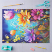 春フローラカラフルティッシュペーパー 薄葉紙 (クラフト)