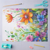 春フローラカラフルティッシュペーパー 薄葉紙 (クラフト)