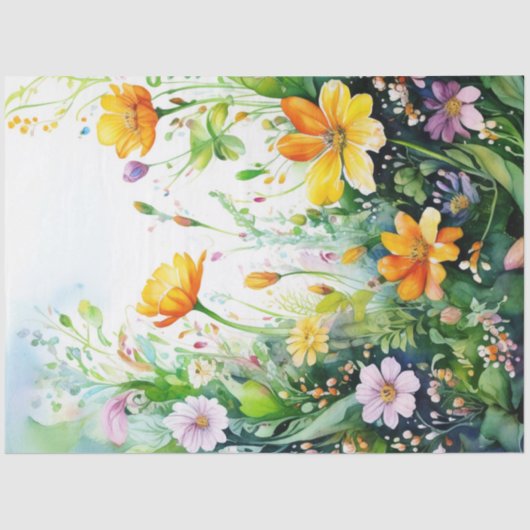 春フローラカラフルティッシュペーパー 薄葉紙 (正面)