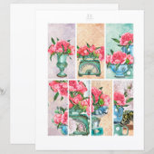 春フローラガーデンロマンチックなスクラップブック要素 (正面/裏面)