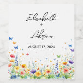 春フローラガーデン蝶 ワインラベル (シングルラベル)