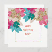 春フローラガーリーモダン可愛 招待状 (正面/裏面)