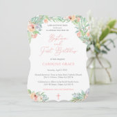 春フローラガールバプテスマと誕生日パーティー 招待状 (スタンド正面)