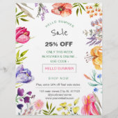 春フローラサマーセールプロモーションフライヤー チラシ (正面)